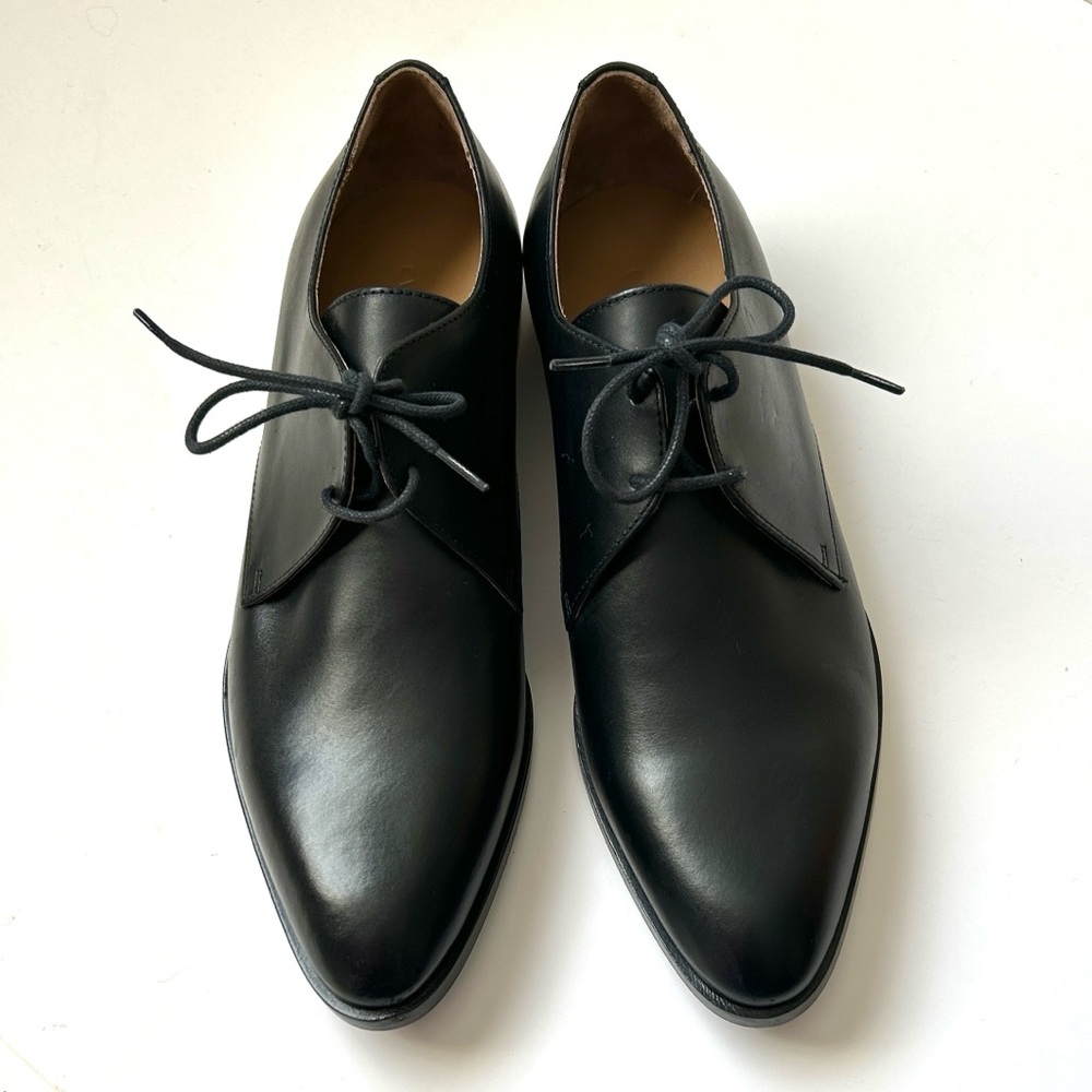 Everlane The Modern Black Leather Lace-Up Oxford Shoes 9.5